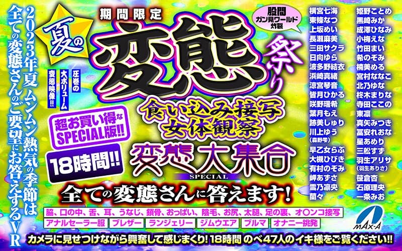 【VRお中元】夏の変態祭り 食い込み接写 女体観察 変態大集合 SPECIAL 全ての変態さんに答えます！
